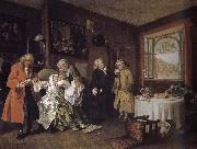 William Hogarth Group painting fashionable marriage of the dead countess Spain oil painting artist